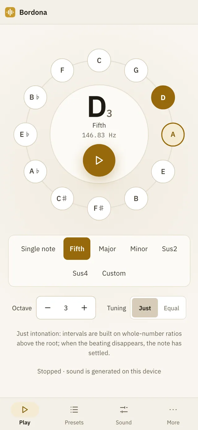 Bordona screenshot: workspace with sample content