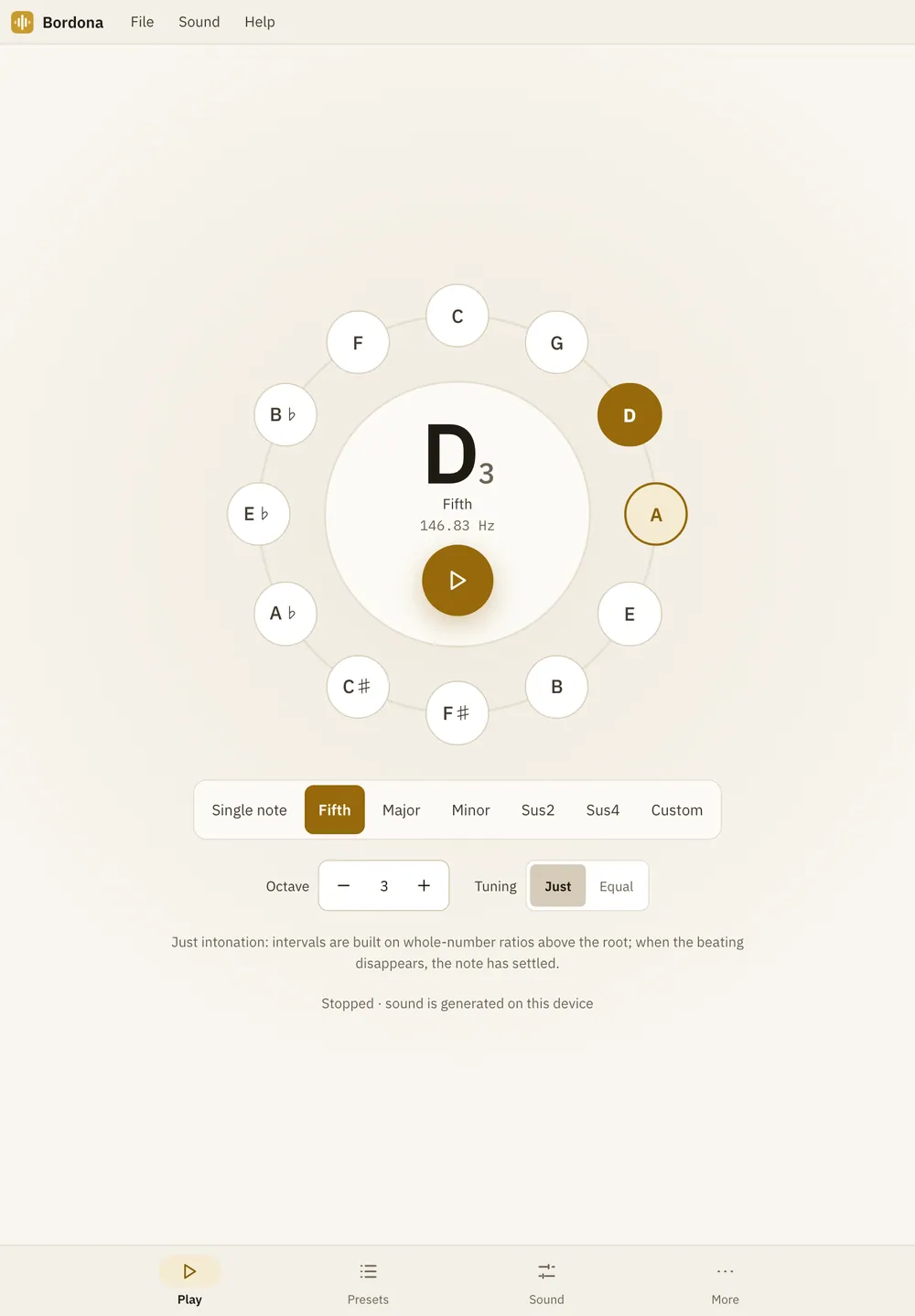 Bordona screenshot: workspace with sample content