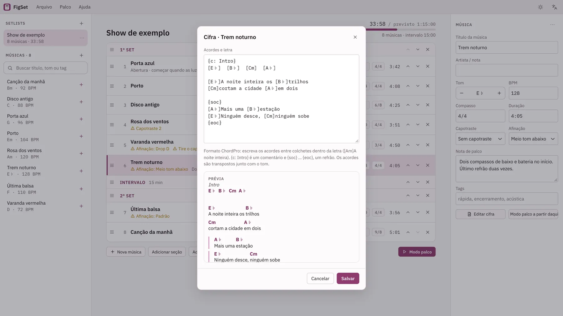 Captura de tela do Cuevio: área de trabalho com conteúdo de exemplo