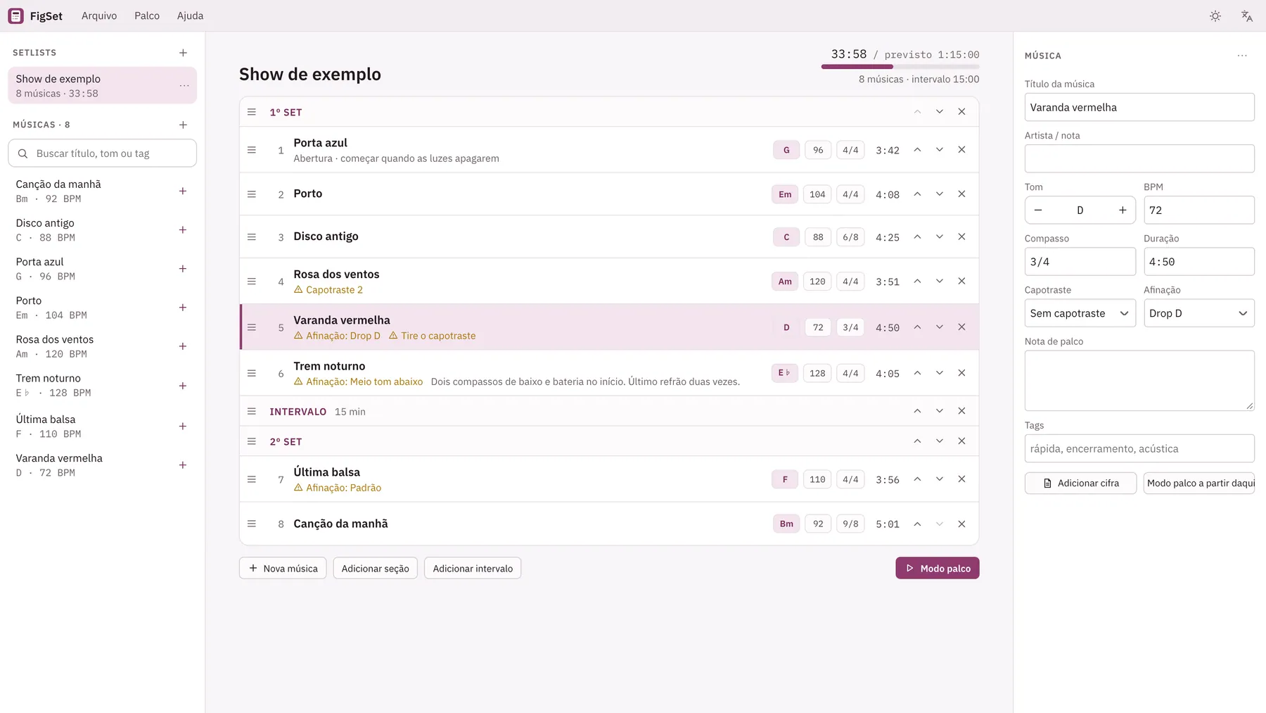 Captura de tela do Cuevio: área de trabalho com conteúdo de exemplo