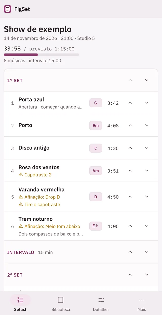 Captura de tela do Cuevio: área de trabalho com conteúdo de exemplo