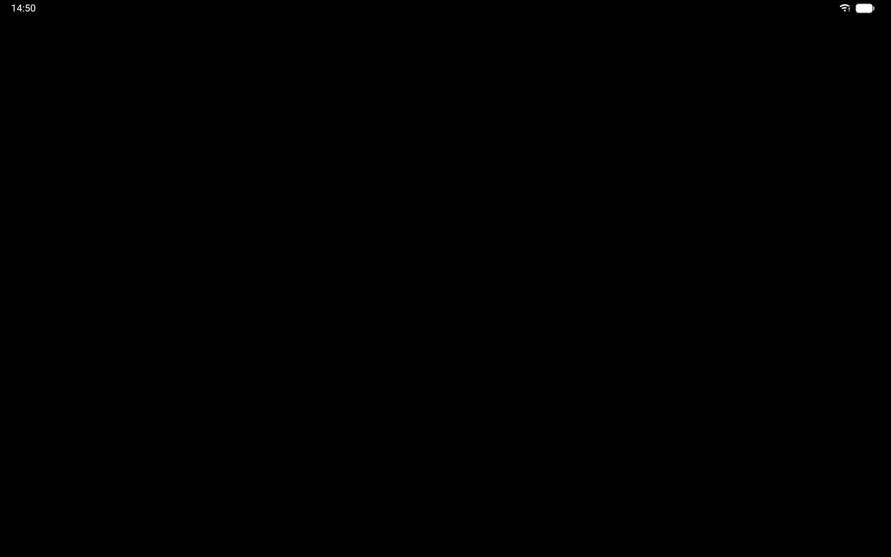 Captura de tela do Dockela Launcher: área de trabalho com conteúdo de exemplo
