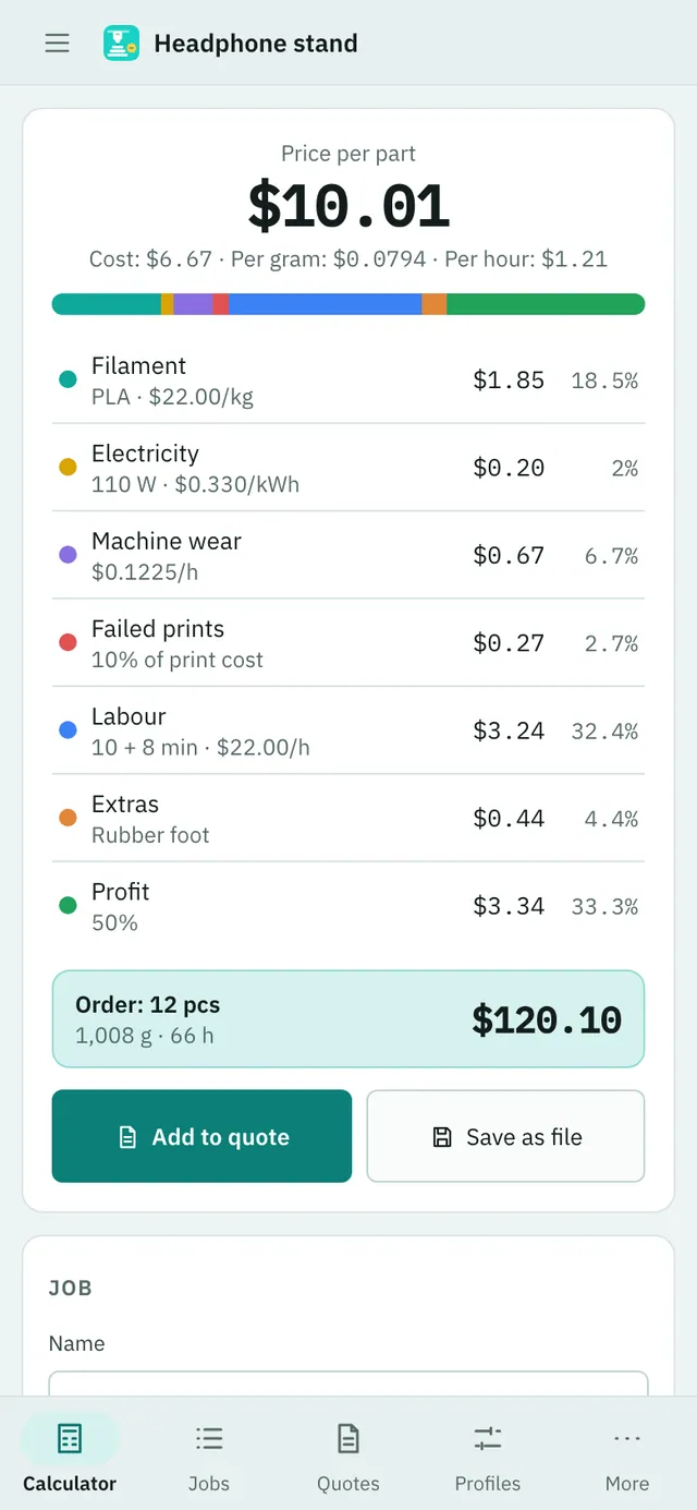 Extrudo screenshot: workspace with sample content