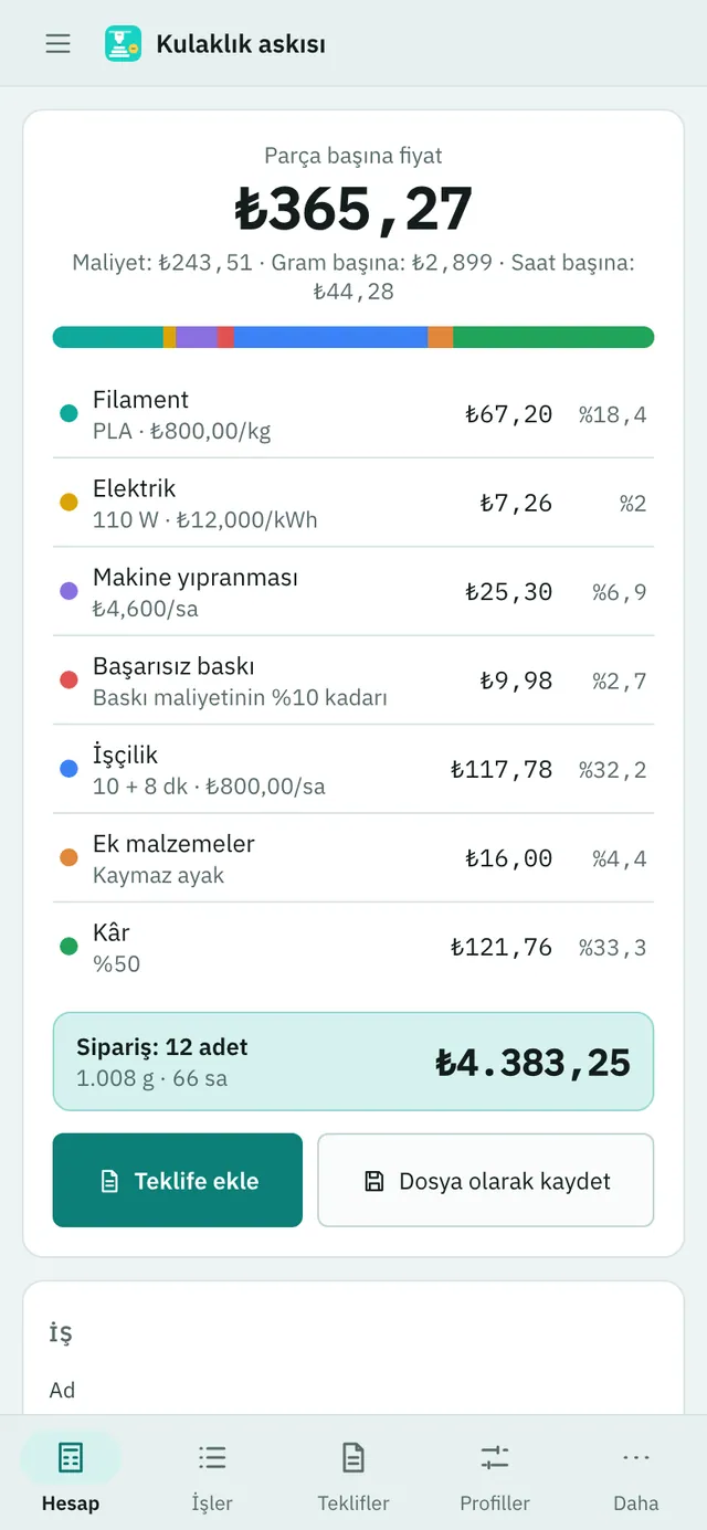 Extrudo ekran görüntüsü: örnek içerikle çalışma alanı
