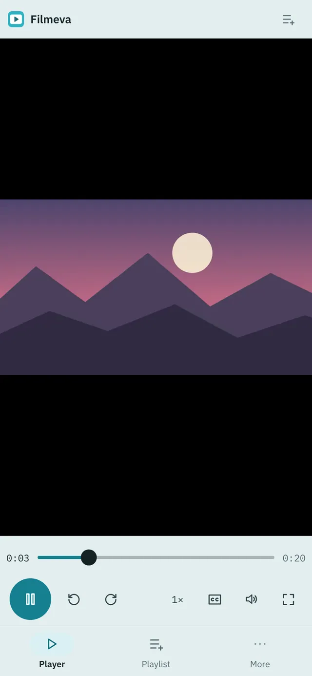 Filmeva screenshot: workspace with sample content