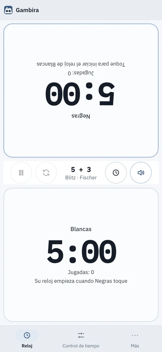 Captura de pantalla de Gambira: área de trabajo con contenido de ejemplo