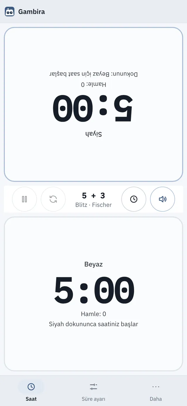 Gambira ekran görüntüsü: örnek içerikle çalışma alanı
