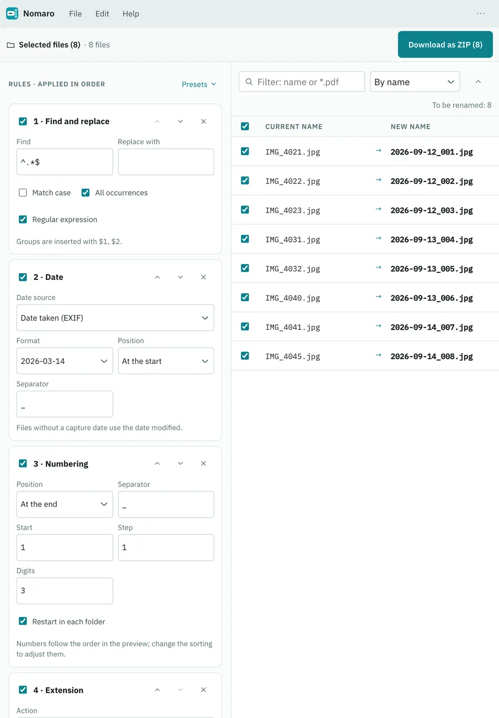Nomaro screenshot: workspace with sample content
