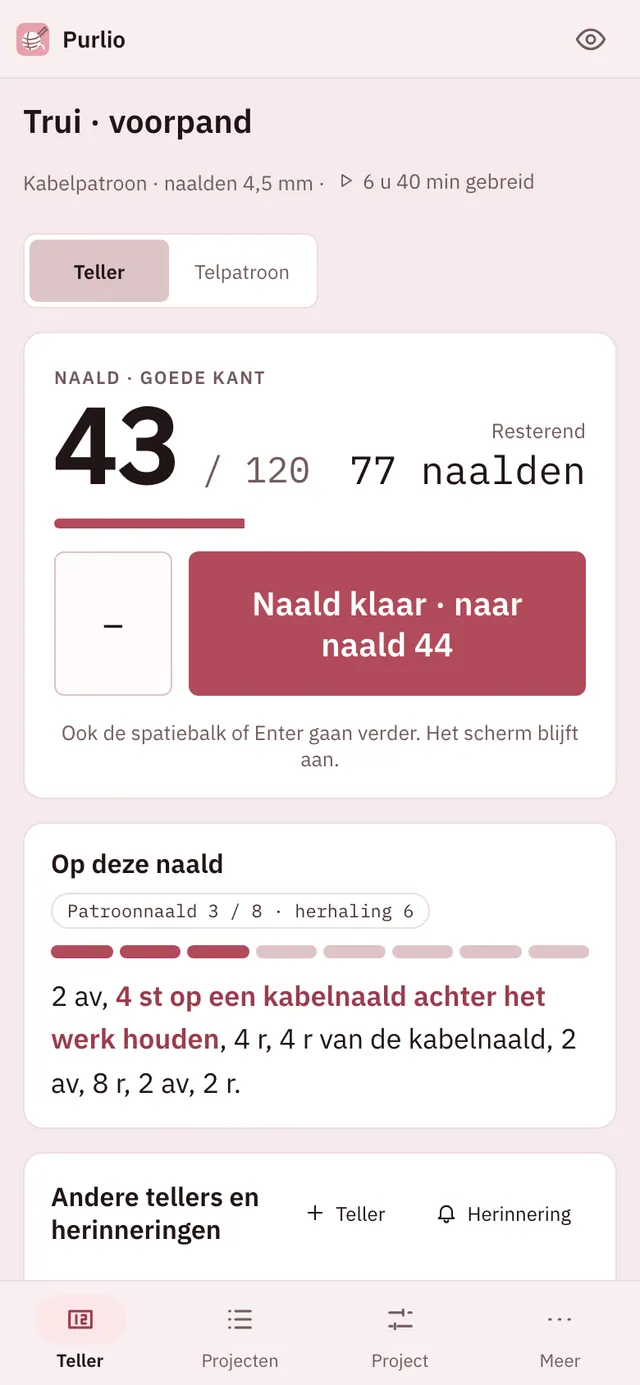 Schermafbeelding van Purlio: werkruimte met voorbeeldinhoud