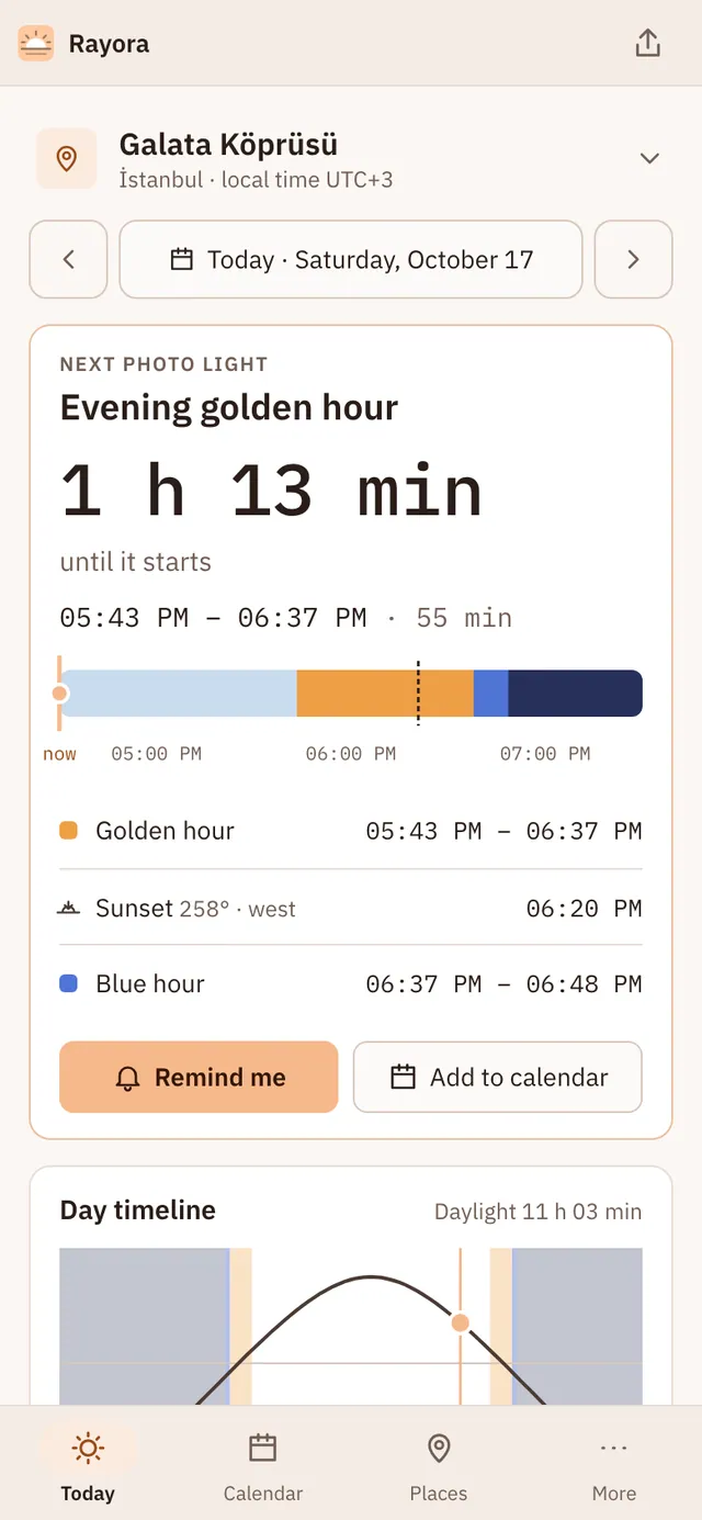 Rayora screenshot: workspace with sample content