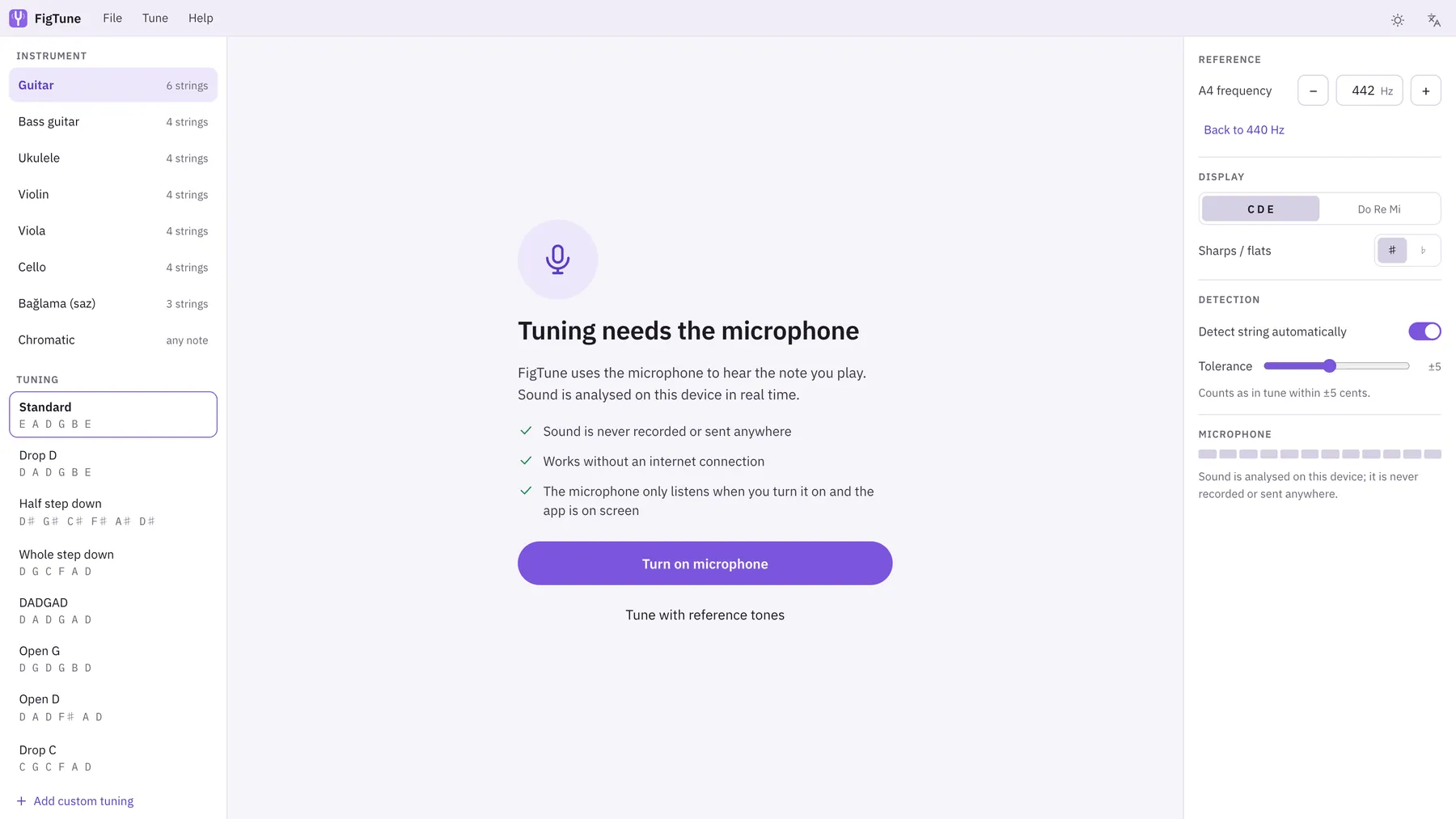 Sintona screenshot: workspace with sample content