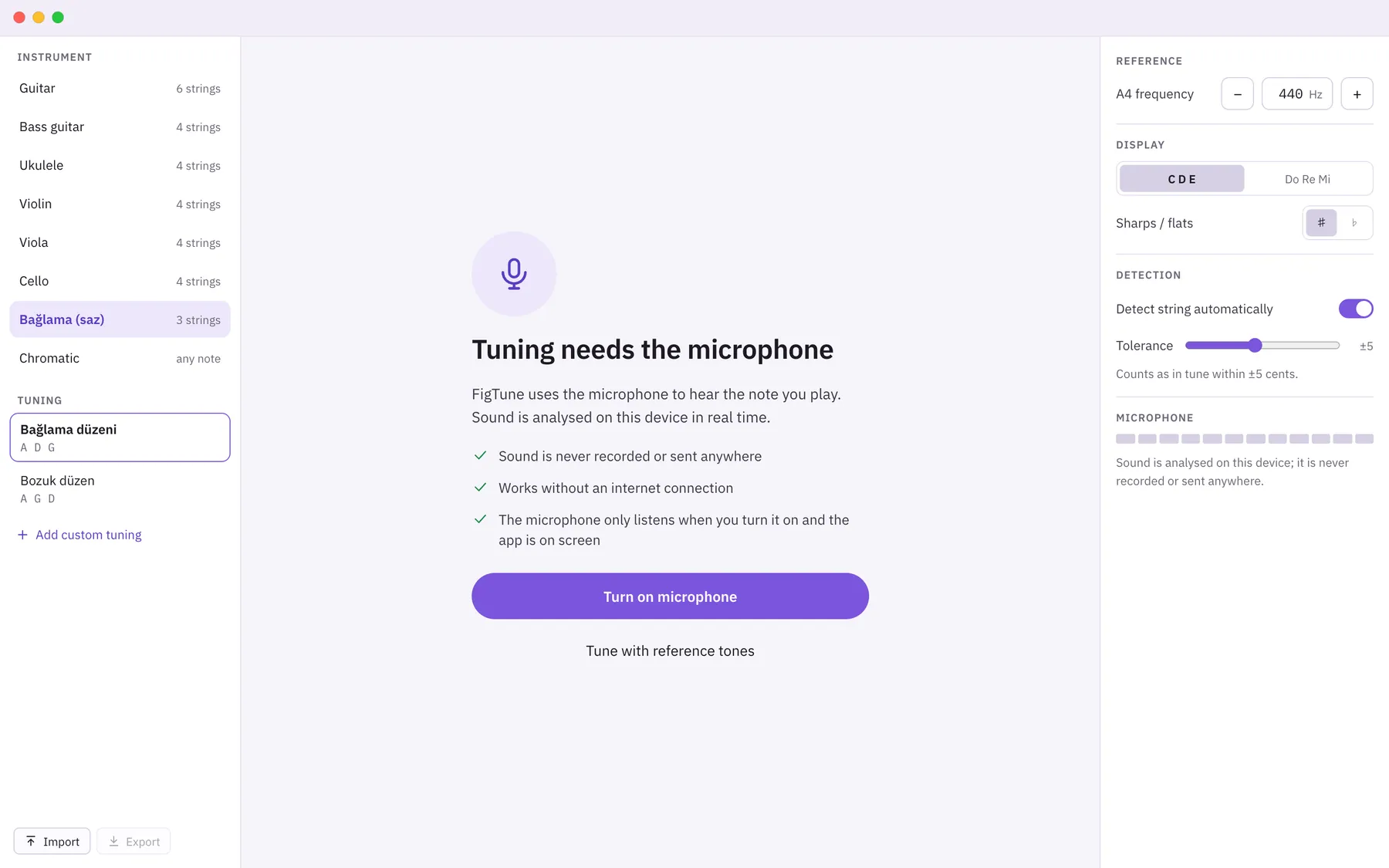 Sintona screenshot: workspace with sample content