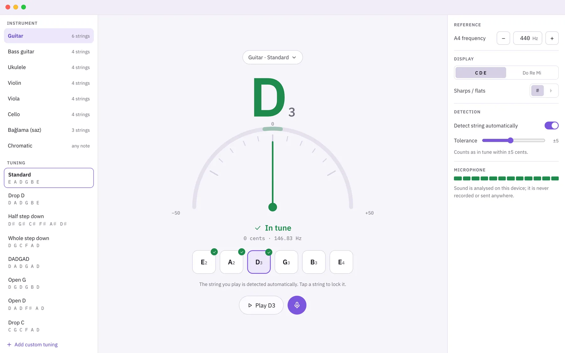 Sintona screenshot: workspace with sample content