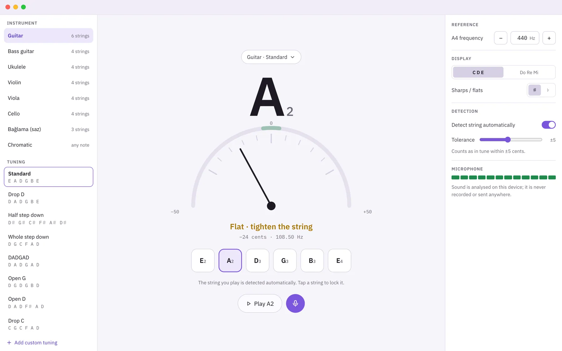 Sintona screenshot: workspace with sample content
