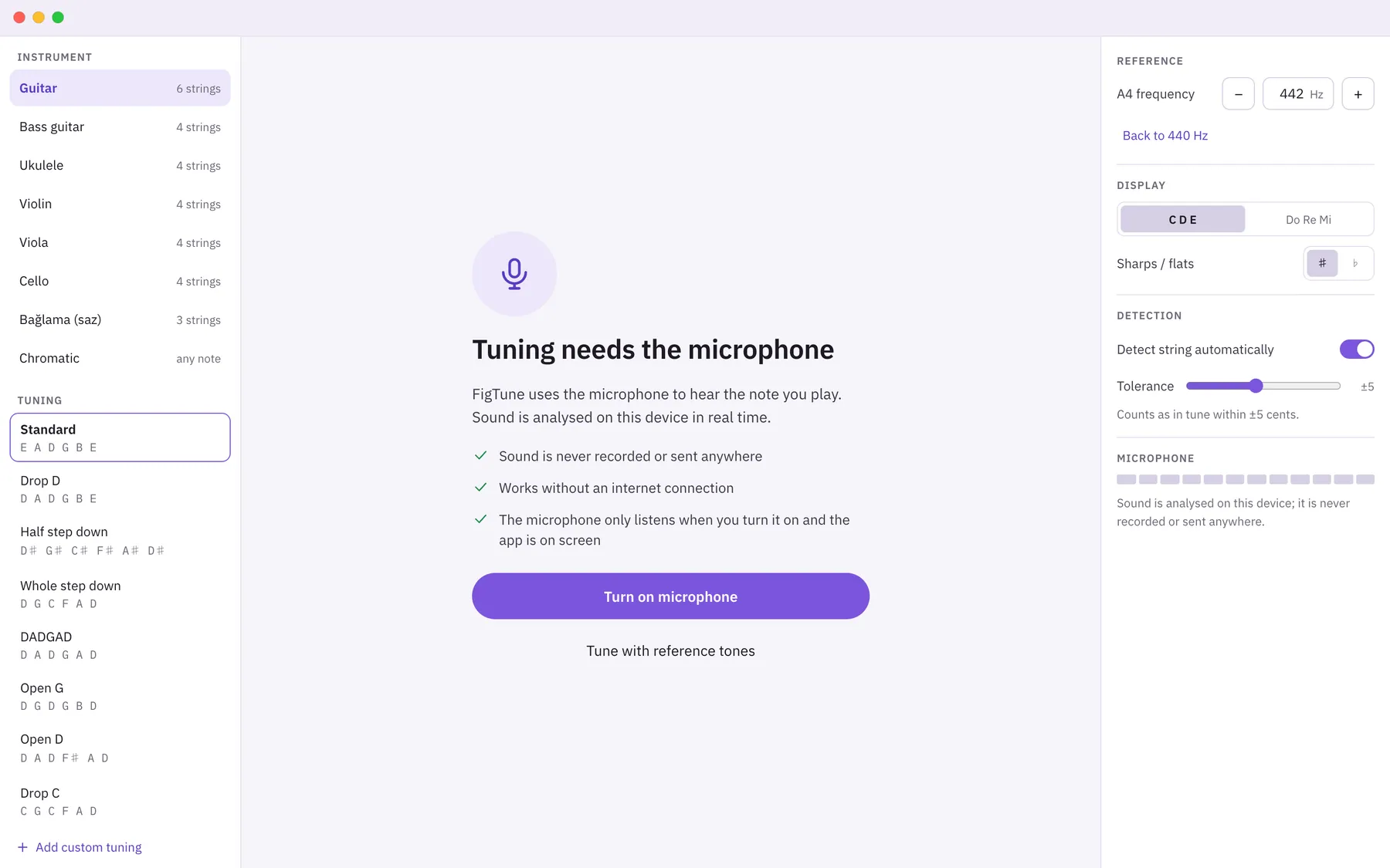 Sintona screenshot: workspace with sample content