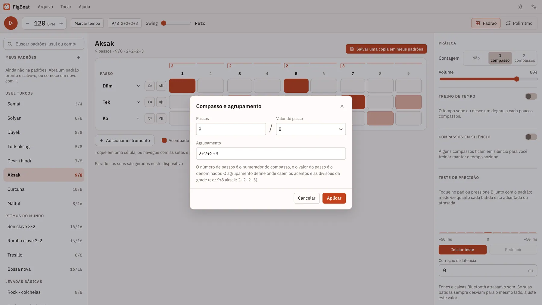 Captura de tela do Takiti: área de trabalho com conteúdo de exemplo
