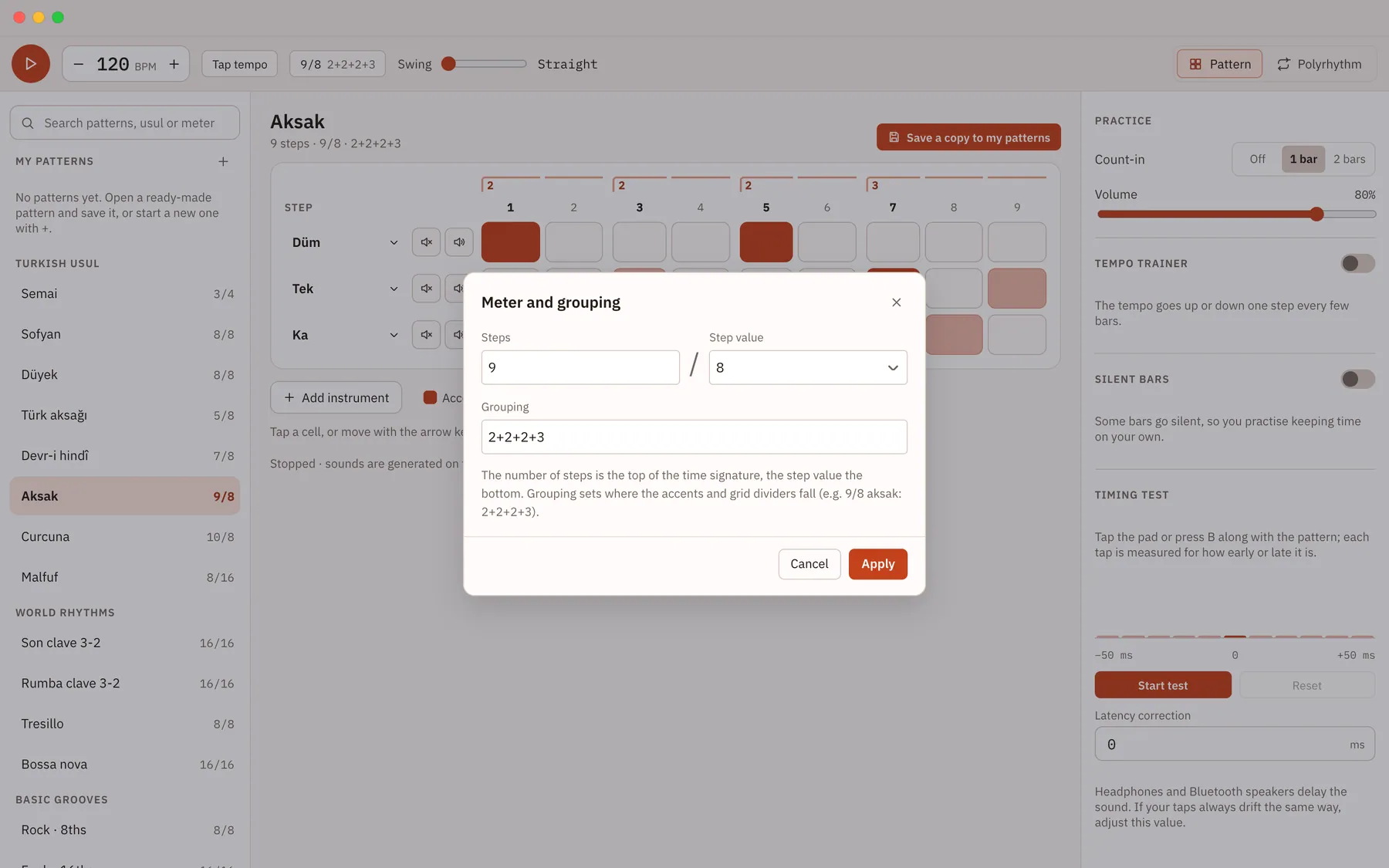 Takiti screenshot: workspace with sample content