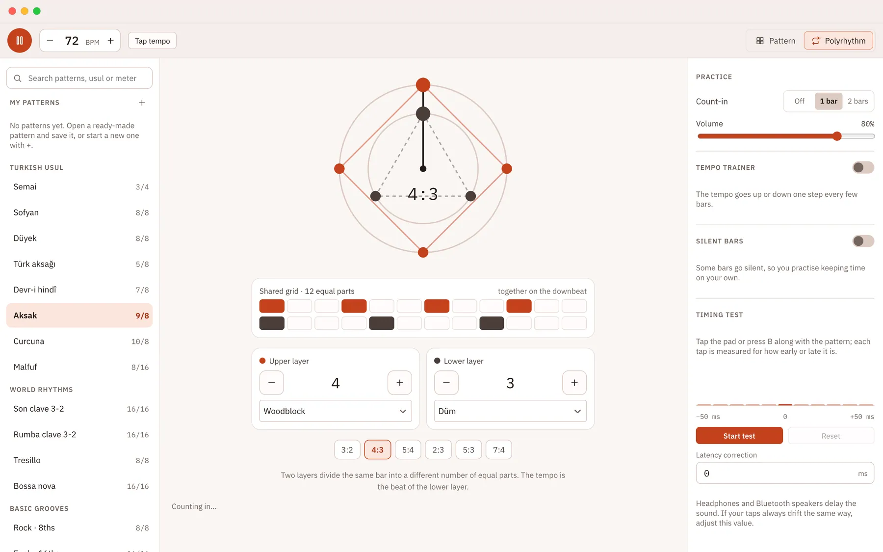 Takiti screenshot: workspace with sample content