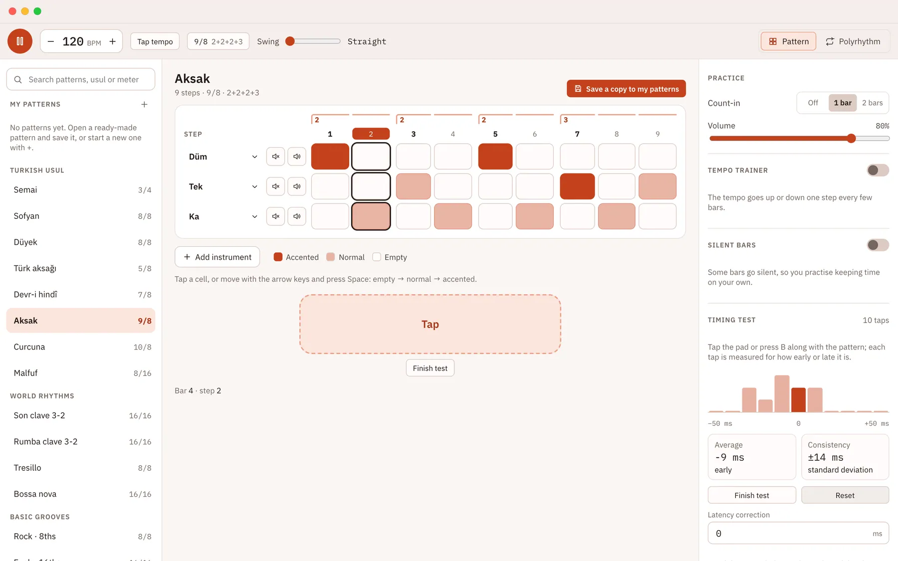 Takiti screenshot: workspace with sample content