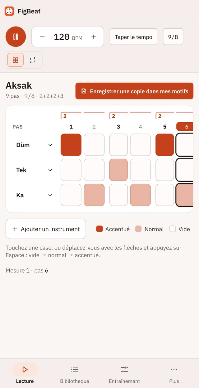 Capture d'écran de Takiti : espace de travail avec un contenu d'exemple
