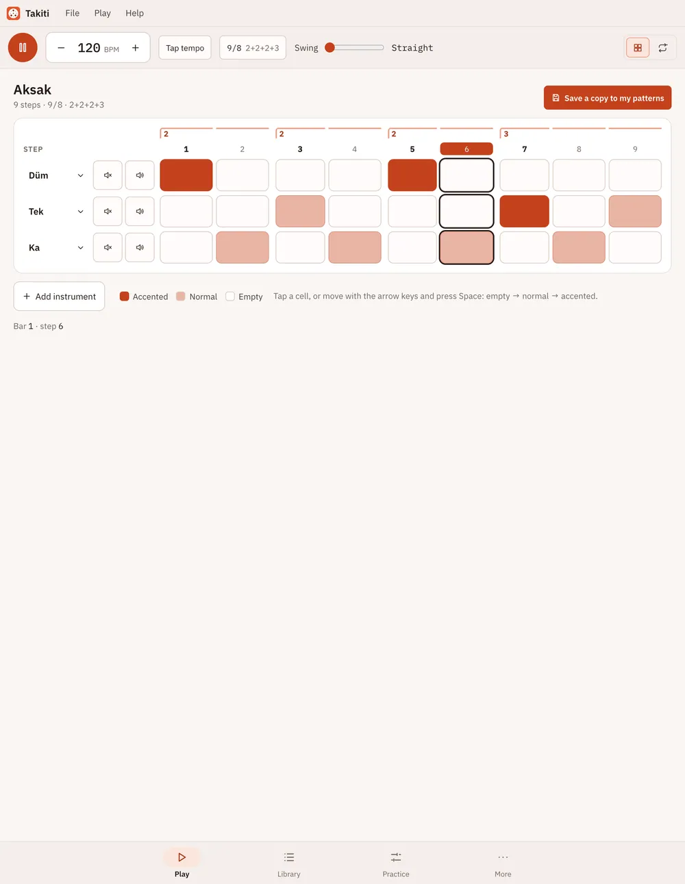 Takiti screenshot: workspace with sample content